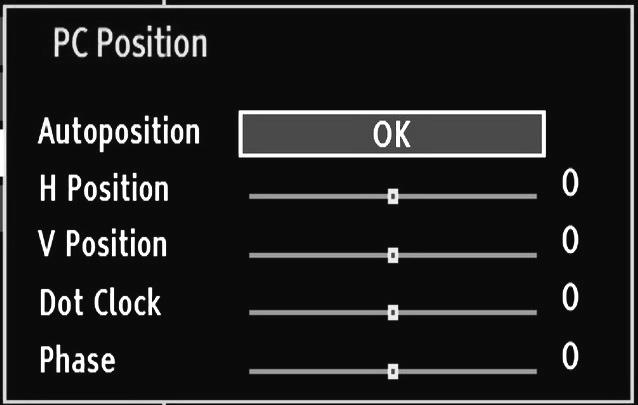 Sharpness: Sets the sharpness value for the objects displayed on the screen. Colour: Sets the colour value, adjusting the colors. Colour Shift: Adjust the desired colour tone.