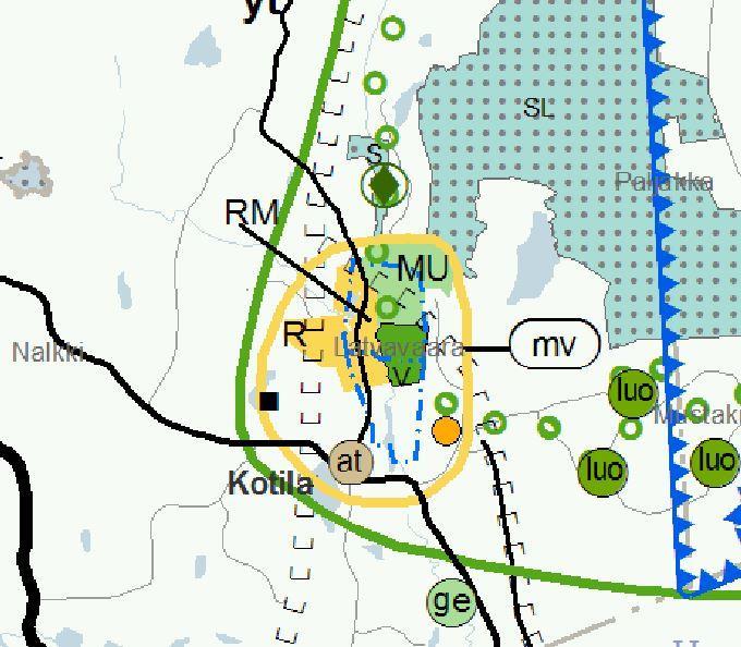 TONKOPURON ASEMAKAAVAN OSITTAINEN MUUTOS JA LAAJENNUS 22 Kainuun 1. vaihemaakuntakaava on hyväksytty maakuntavaltuustossa 19.3.2012, vahvistettu Ympäristöministeriössä 19.7.