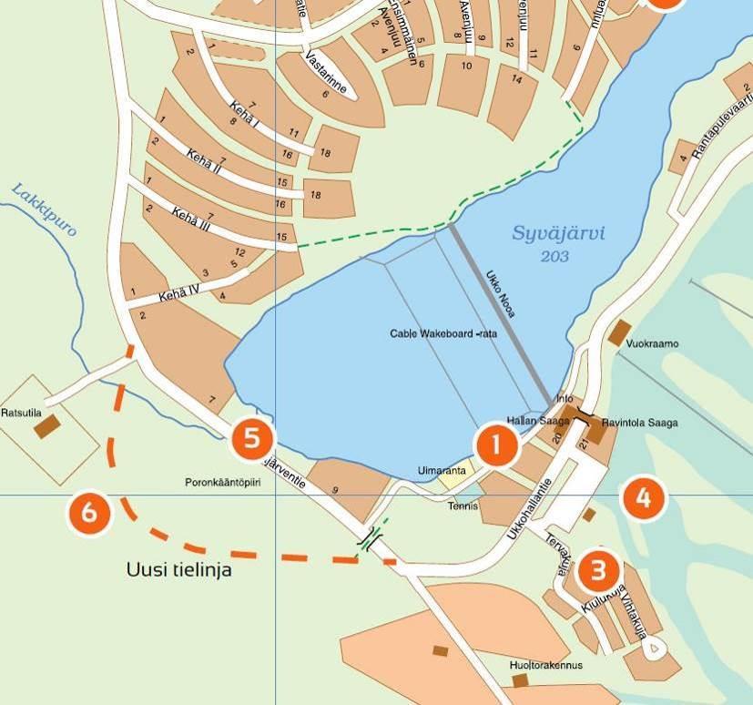 UKKOHALLAN JA SAUNAMAAN ASEMAKAAVOJEN OSITTAINEN MUUTOS JA LAAJENNUS 47 VAIKUTUSALUE Kaavan välitön vaikutusalue on koko Ukkohallan matkailukeskus kaava-alueen ollessa sen ydinaluetta.
