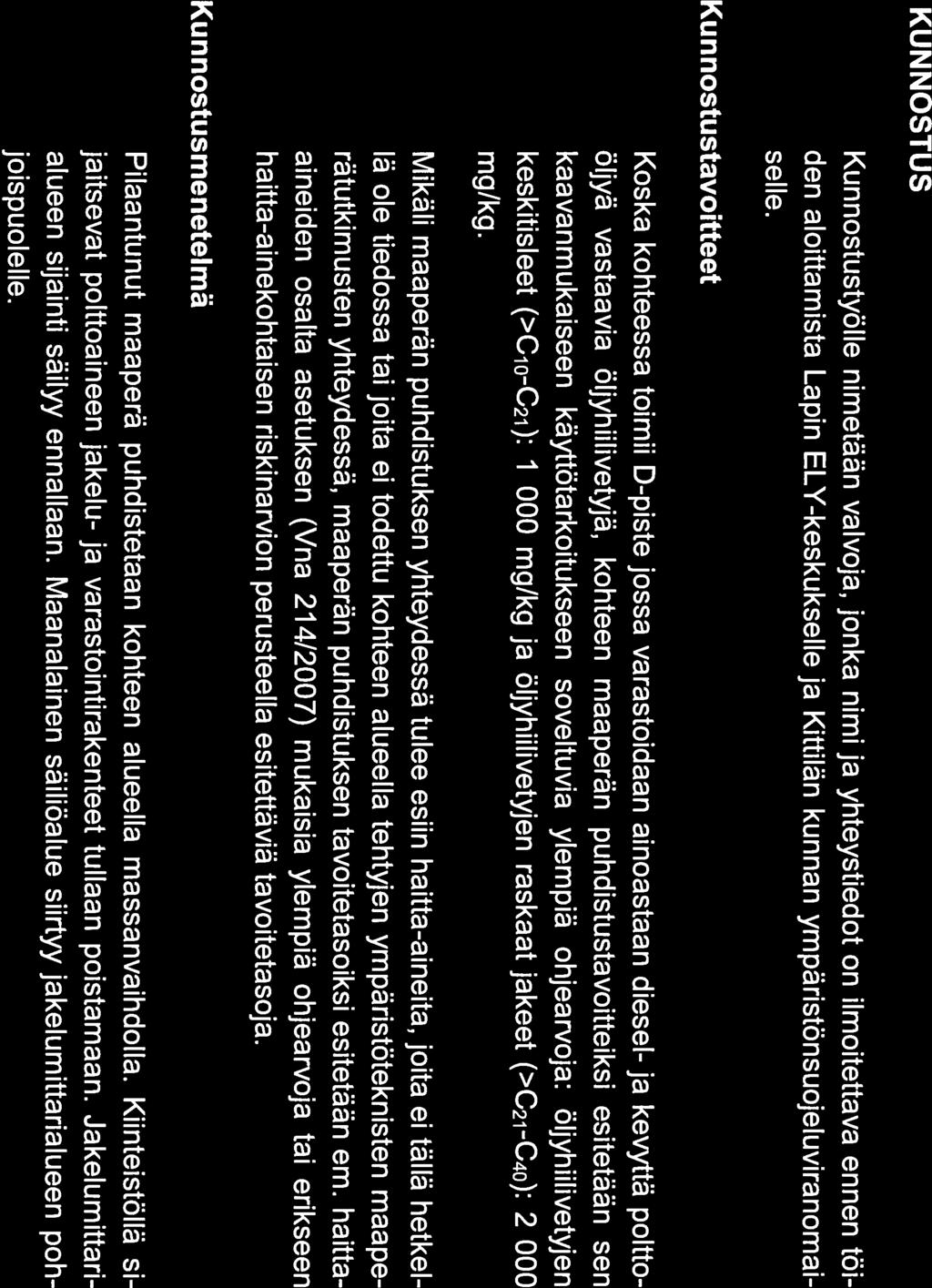 4 Vuoden 2010 tutkimuksen yhteydessä todettiin alemman ohjearvotason ylittävä öljyhii livetyjen 010-021 ja 022-040 pitoisuuksia.