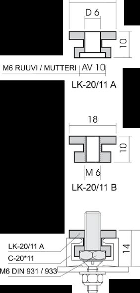 Paino: 0,250 kg / m tai 1500 mm Hinta:.