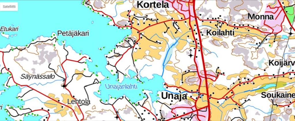Kartat muutenkin olivat mielenkiintoisia katsella ja oli kiva tutkia kylien maisemia ja ympäristön rakennetta, teitä ja asutusta.