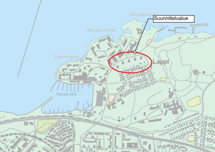 2. SUUNNITTELUALUEEN KUVAUS 3 2.1 Nykytila Suunnittelualue sijaitsee Tampereen pohjoispuolella sijaitsevassa Lapin kaupunginosassa (kuva 2.1).