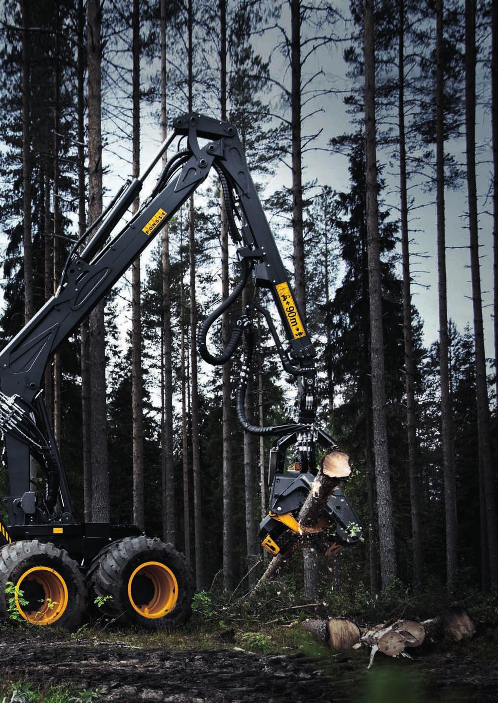 harvesteripäät Ponssen harvesteripäille on tyypillistä lyömätön teho