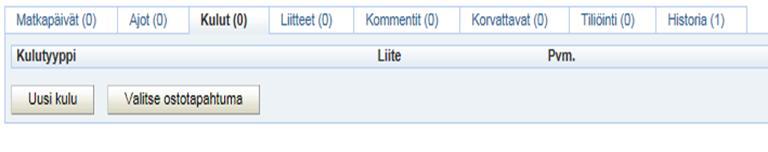 6. Kulutapahtuman lisääminen laskulle (= pelkän liitteen lisääminen ei riitä)