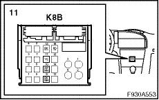 6 32 025 908 11 Kytke sovitusjohtosarja autoon: BK/WH -> K8B napa 9