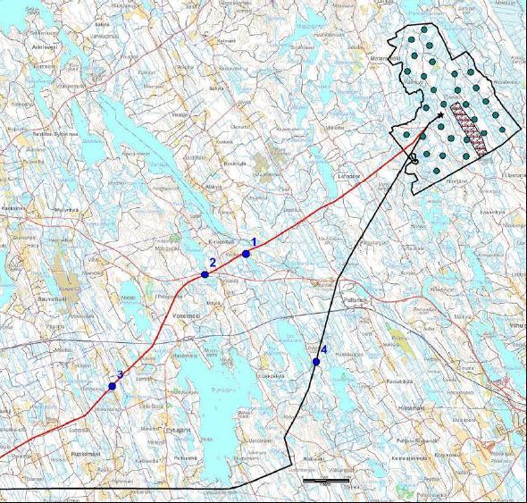 1 1 JOHDANTO Niinimäen tuulipuiston sähkönsiirtovaihtoehtoja varten tarkastettiin muutamia potentiaalisia liito-oravakohteita maastossa maali- ja huhtikuussa 2016.