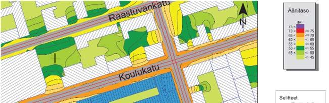 Valtakadulla kulkee pyöräilyn pääreitti. Katuliikenteen aiheuttama melu kantautuu suunnittelualueelle.