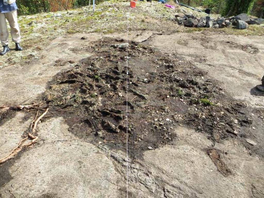 19 Maakerros oli halkaisijaltaan 2,5 m laajuinen ja pohjakaavaltaan pyöreä sekä sentin parin paksuinen.