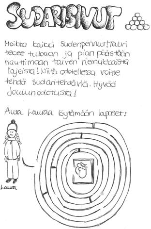 Mitäs tehtäis? 19 Kotitekoinen tervahauta Kokoa tervahauta näin: 1. Kaiva ensin maahan käytävä, jonka alapäässä on keräyspiste ja yläpäässä leveä monttu.