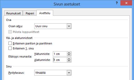 Määräät myös Paperilähde (Paper Source) -kentässä sen tulostimen lokeron, josta tulostin ottaa tulostusarkin.