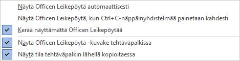 Kopioi - Leikkaa - Liitä toiminnot Office Leikepöytä Tuottaessasi asiakirjaa muistat usein, että kyseinen asia on jo mainittu aiemmin tuotetussa asiakirjassa.