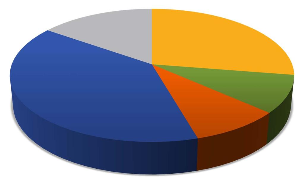 Kainuun kuntiin myönnetty yritysrahoitus 2016 Suomussalmi 15 % 1,3 milj.