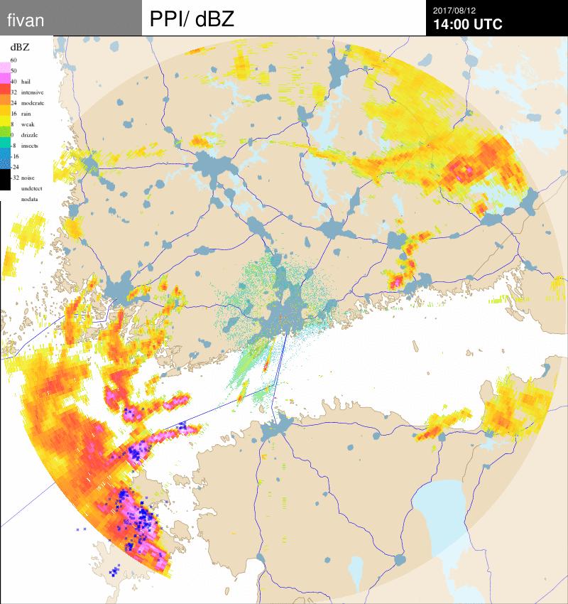 30.9.2017 31 Sademäärät jäivät ennustettua vähäisimmiksi, koska rajuilman liike oli erittäin nopeaa (noin