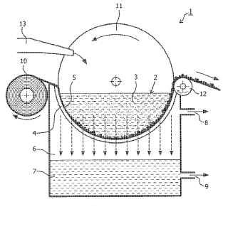 KUVA 17. US2013199973-patentin laitteen toimintaperiaate (Filter Device for Separating a Mixture of Solid Substance and a Liquid. 2013) 3.