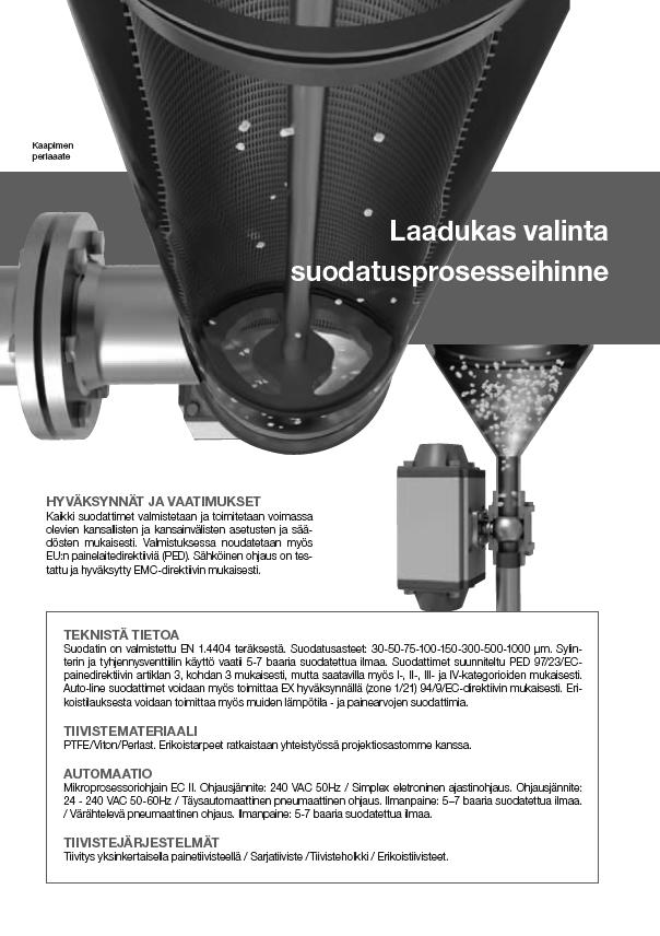 AUTOMAATTISUODATIN, SARLIN LIITE 6 (Heco Auto-Line sarjan suodatin