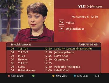 s. 22-23 YLEn aluelähetykset, YLEn uudet palvelut Maailmannäyttämöllä ja +-palvelut l Digi-tv:n ohjelmaopas YLEn uudet palvelut liittyvät kiinteästi julkisen palvelun ohjelmatoimintaan.
