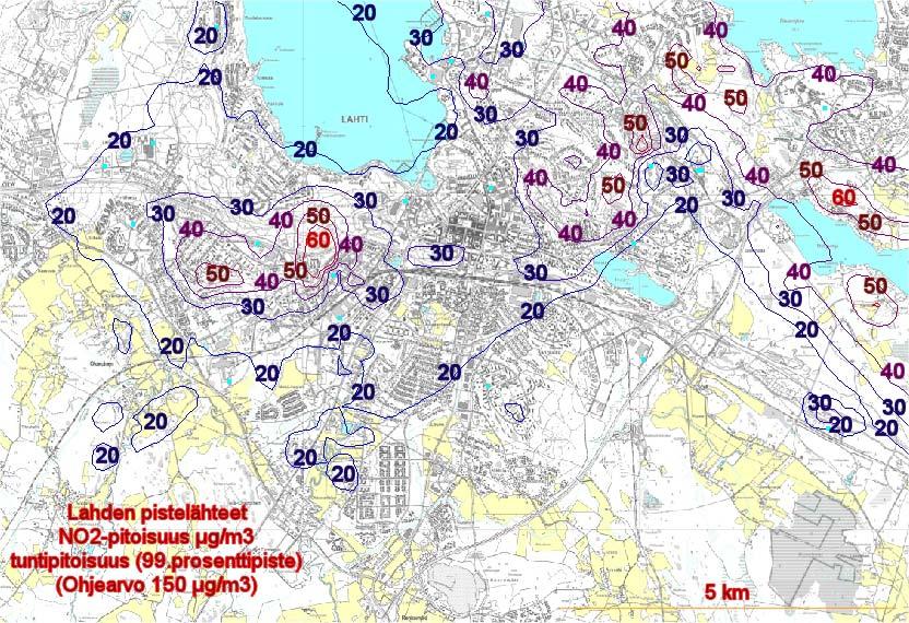 Korkeimmat pistelähteiden aiheuttamat