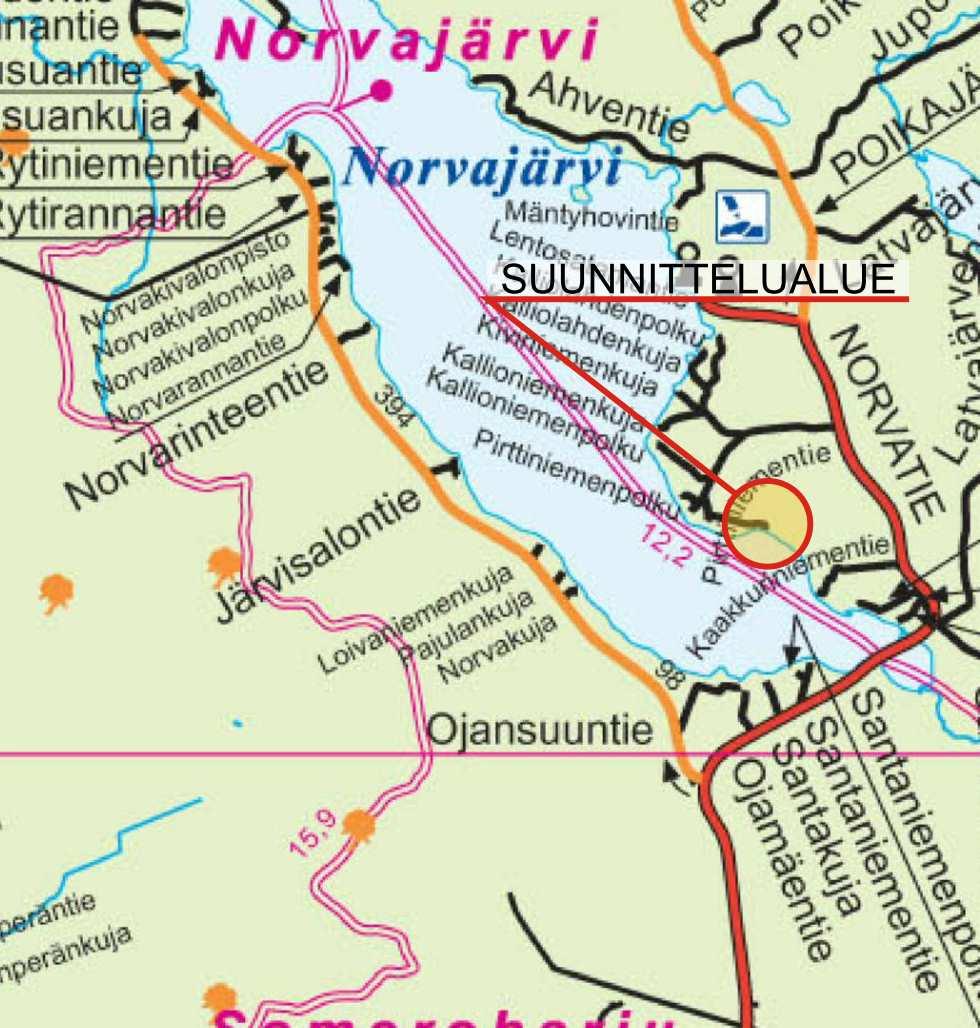 UUNNITTELULUE: IJINTIKRTT 9 Rovaniemen kaupunki Norvajärven yleiskaavan muutos Tilan Nevanranta RN:o 202:45 alueella OLLITUMI- J