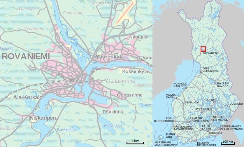 28 3 TUTKIMUSALUEEN KUVAUS Rovaniemen kaupunki on entisen Lapin läänin pääkaupunki, joka sijaitsee Lapin maakunnan eteläosassa napapiirin tuntumassa.