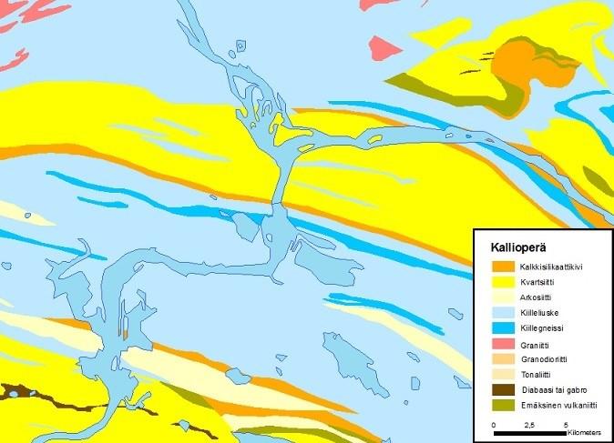 30 Maasto alueella on korkeussuhteiltaan vaihtelevaa. Korkeimmat huiput ovat 230 240 metrin korkeudella.