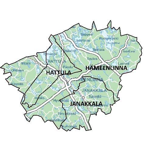 TVV-alue (seudullinen): Hämeenlinna Liite 3 / 22 (26) Kuntakohtaisia ja seudullisia TVV-alueita kuvaavat faktakortit Oma asuinseutu Pitkät matkat Yleistyytyväisyys 3,67 Yleistyytyväisyys 3,78 3,66