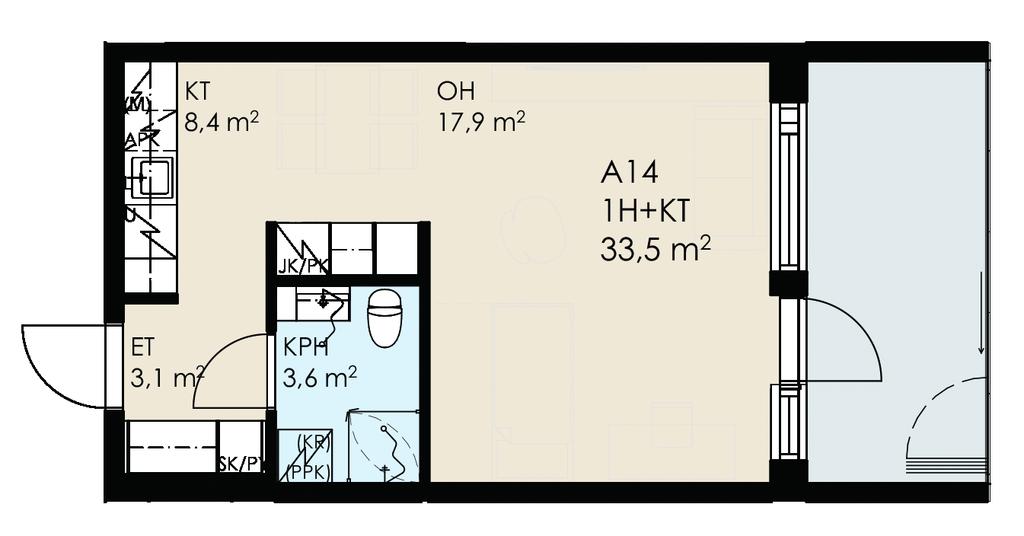 1h + kt 33,5m² A14 A24