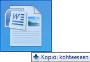 Tiedostojen ja kansioiden valinta Tiedoston tai kansion valitset tiedostoruudussa hiirellä napsauttamalla.