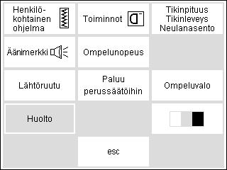 Kirjontakehykset 19 Kirjontakehyksen kiinnittäminen Neula ja paininjalka nosta neula ja paininjalka ylös pidä kehyksestä kiinni, kankaan oikea puoli ylöspäin ja kiinnitysmekanismi vasemmalla aseta