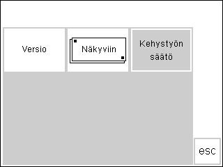 Valmistelu kirjontalaite tulee kytkeä suoraan ompelukoneeseen, ilman adapteria kiinnitä iso kirjontakehys sekä kohdistuslevy laitteeseen Avaa Setup paina ulkopuolista Setup-näppäintä valikko on