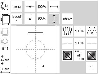 28 Kuviot ja toiminnot Erilliset korkeus- ja leveyssäädöt Leveyssäädöt Kuvion leveyden pienentäminen tai suurentaminen avaa layout 2-ruutu paina vasenta painiketta kuvio kapenee vaakasuunnassa paina