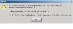 Vaihe 2 Ohjainten ja ohjelmien asentaminen Windows Windows USB 1 1 USB-liitännän käyttäjät (Windows 98/98SE/Me/2000 Professional/XP/XP Professional x64 Edition -käyttöjärjestelmät) Tärkeää Varmista,