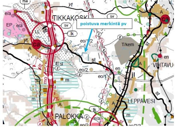 26 Keski Suomen 2. vaihemaakuntakaava..kaavaselostus Poistuva merkintä pv Poistuva pv merkintä Merkinnän kuvaus: Vahvistetun maakuntakaavan alue nro 18, Hiidenjärven pohjavesialue. Maakuntakaavan 2.