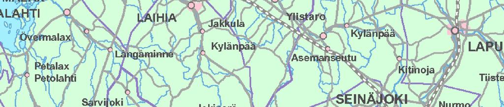 Harvapuustoisia alueita on etenkin alueen länsiosassa, laajimmat avosuot ovat Teerineva Laihian ja Isonkyrön kunnanrajan tuntumassa sekä Talasneva Isonkyrön kunnan alueella, hankealueen lounaisosassa.