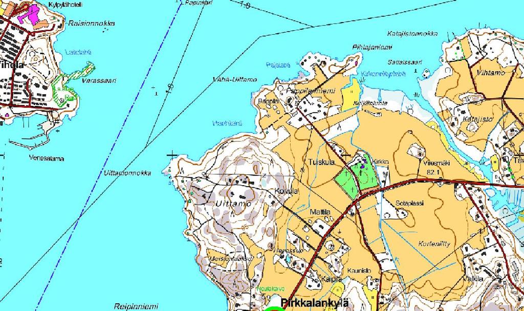 SIJAINTIKARTTA 2 MK 1: 20 000 tutkimuskohteen