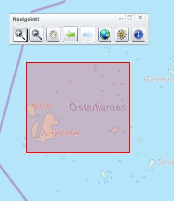 4.3. Navigointi-apuikkuna Navigointi-apuikkunassa on työkaluja, joiden avulla voi esimerkiksi navigoida kartalla haluamaansa paikkaan, zoomata (lähentää ja loitontaa) karttanäkymää tai siirtyä koko