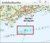 Jos valittuja kohteita on useita, klikataan haluttu kohde aktiiviseksi Info karttakohteen tiedot -ikkunan keskiosasta Kohteet -osiosta, ja sen jälkeen klikataan -painiketta.