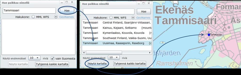 näkyvyysasetukset sekä lisätietoja. Onnettomuustapaus-ikkunaa ja sen karttamerkintöjä käsitellään tarkemmin osiossa 4.7. 4.6.3.