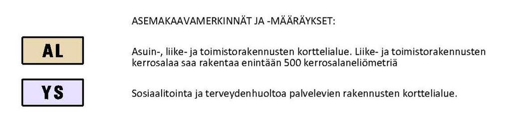 69:065 / VANHAN VAAJALAN ASEMAKAAVAN MUUTOS 2 / ASEMAKAAVASELOSTUS 13.4.2017 (28) Sosiaalitointa ja terveydenhuoltoa palvelevien rakennusten korttelialue YS on terveysaseman tontti 106-2.