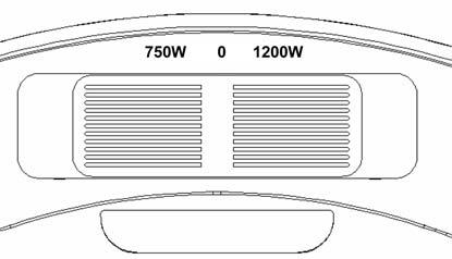 1. Produktegenskaper: CrNi varme-element To effekt-trinn: 750 1200 Watt Lavt støynivå. DC motor. Indikatorlys Dobbel temperatursikring Avtagbart filter for lett renhold 2.