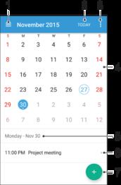 Kello ja kalenteri Kalenteri Kalenterisovelluksella voit hallita ajankäyttöäsi.