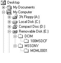 Memory Stick -korttiin tallennettujen kuvien katselu tietokoneesta Windowsin käyttäjät Visning af billeder, der er optaget på Memory Stick med computeren For Windowsbrugere Haluttu tiedostotyyppi/
