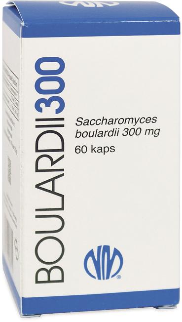 Saccharomyces Boulardii -hiiva BOULARDII 300 akuuttiin tarpeeseen ylläpitämään suoliston hyvää