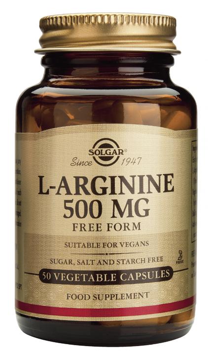 Verisuonistoa tukeva aminohappo L-ARGINIINI L-Arginiini on tärkeä kollageenin muodostuksessa ja näin myös välttämätön aminohappo kudosten korjautumiselle