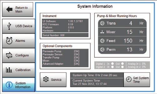 8 Settings 8.5 System Information -näyttö 8.5 System Information -näyttö System information System Information (Järjestelmätiedot) -paneeleissa on tietoja järjestelmän eri osista.