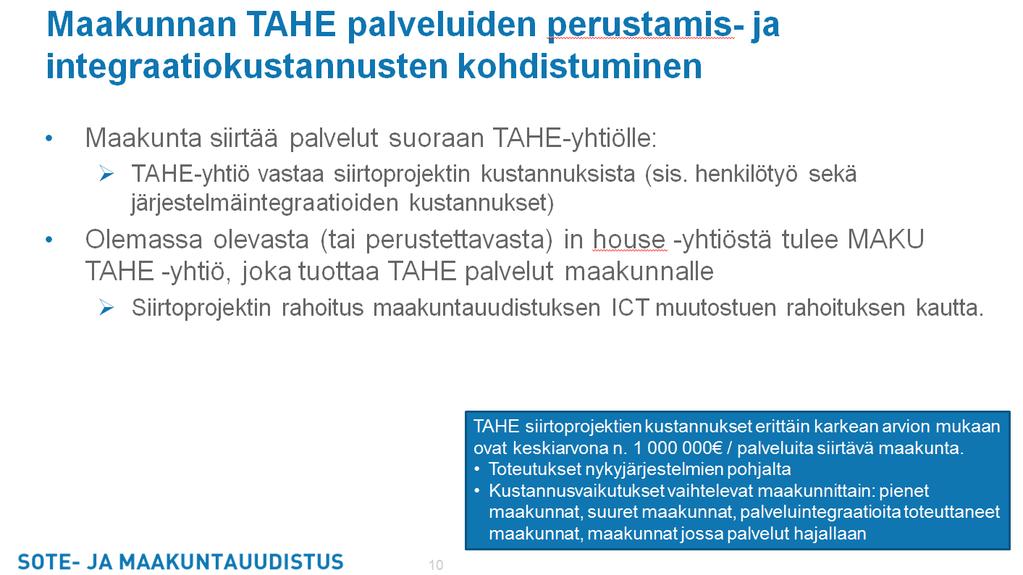 Tukipalveluiden yhtiöittäminen 21.