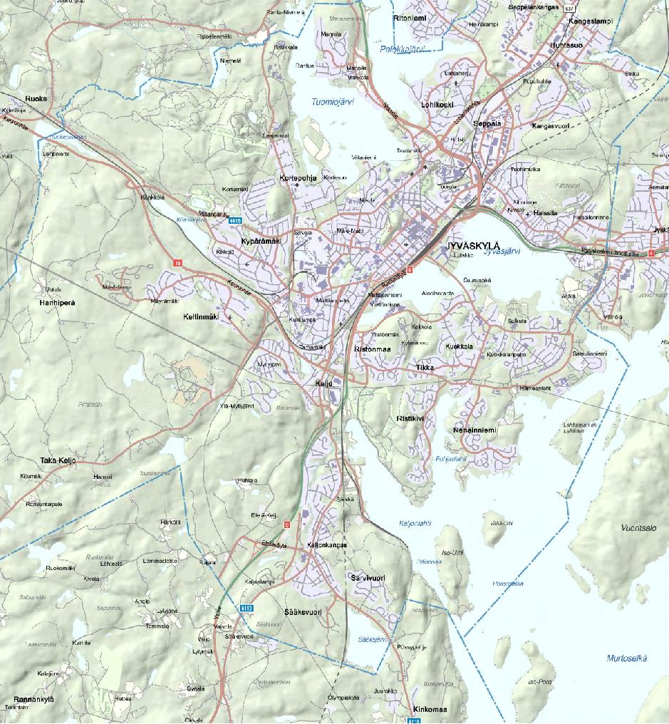 Is o -Urtti Ko njak k i 1 Va s a 1 Pieni Vuoritsalo 59 3 7 JYVÄSKYLÄN PALVELULIIKENTEET 4 1. TARJONTA Nykyisen Jyväskylän alueen palvelu- ja asiointiliikenteet muodostuvat neljästä kokonaisuudesta.