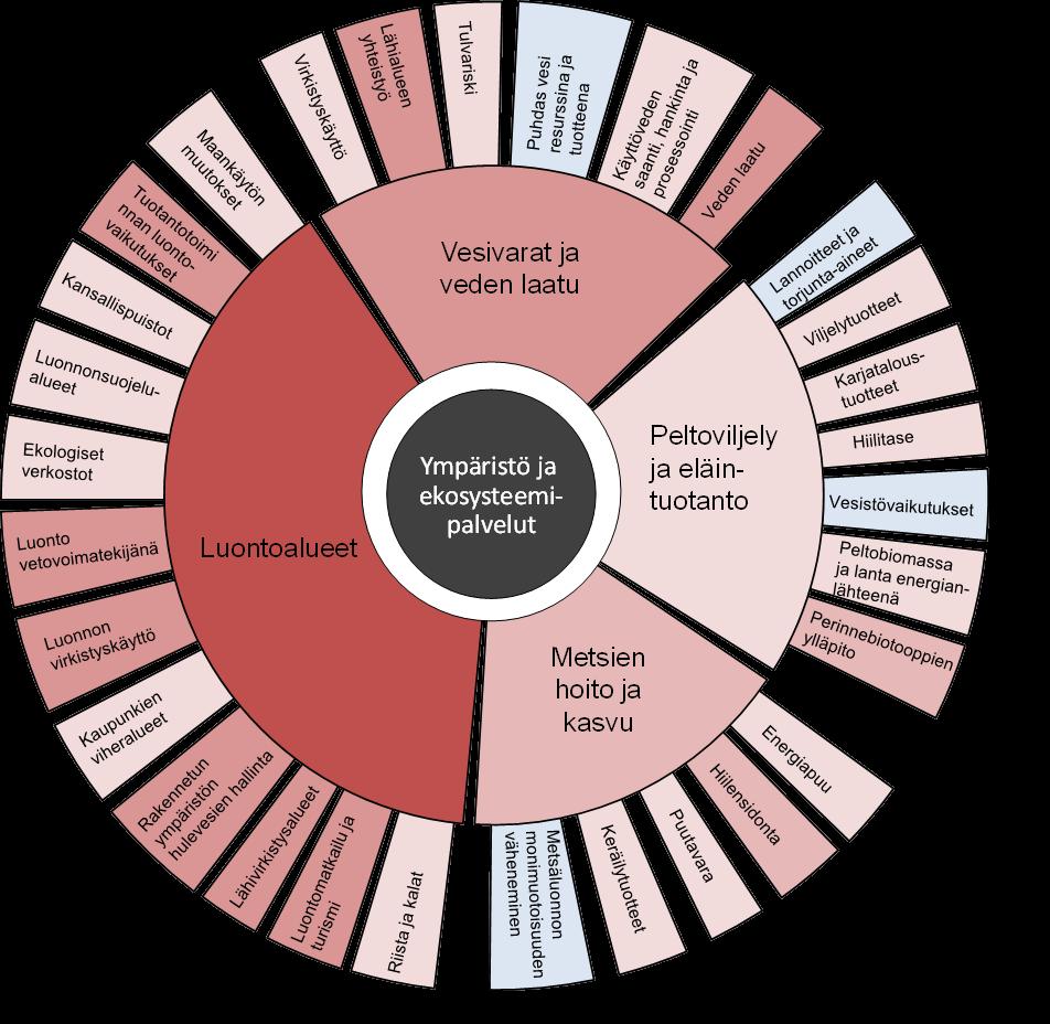 Ympäristö ja luonnonvarojen käyttö Ympäristön ja ekosysteemipalveluiden Luonnonvarojen käytön Aluerakenne nojaa luontoperustalle.