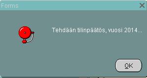 5 Kirjanpidon päättäminen ja tilinpäätöksen tekeminen Kirjanpito päätetään tilinpäätösikkunassa.