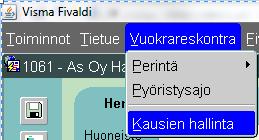 Vuokrareskontra suljetaan vuokrareskontran kausienhallinnasta!